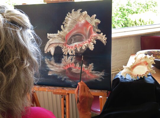 Nanda Hoep in the Studio: In the studio: Sun, good light, waterreflections and stuff