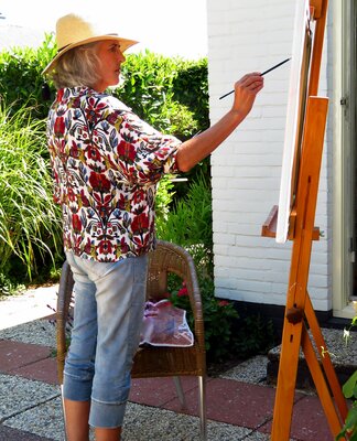 Nanda Hoep in the Studio: Painting outdoors!