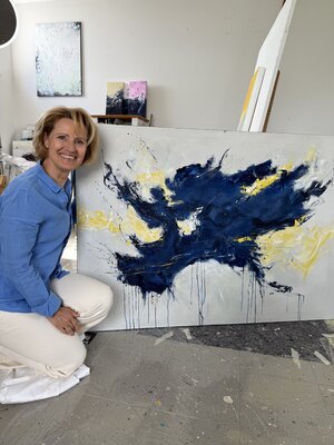 Sabine Kay in the Studio: Im Studio mit einem meiner größeren Werke
