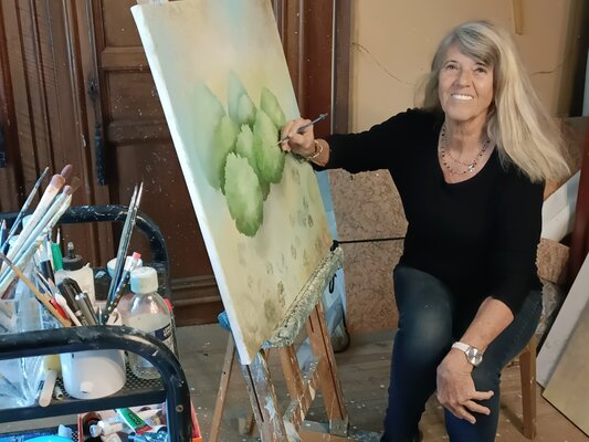 Monica Cattaneo in the Studio