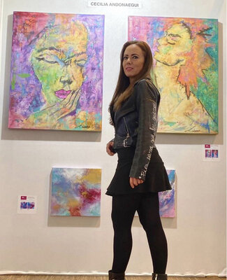Cecilia Andonaegui in the Studio: Art Shopping Carrousel Du Louvre