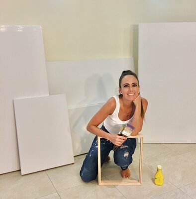 Cecilia Andonaegui in the Studio