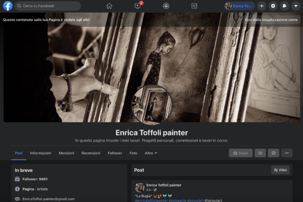 Enrica Toffoli in the Studio: La mia pagina FACEBOOK