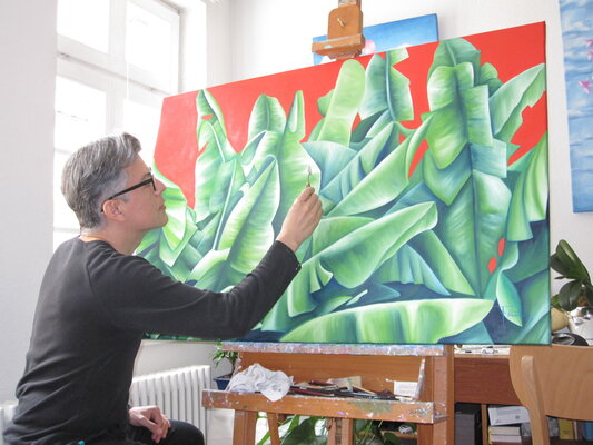 Filiberto Montesinos Castañón in the Studio