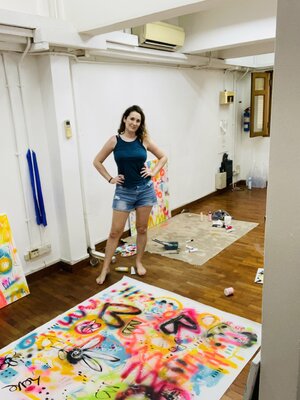 Samantha Redfern in the Studio