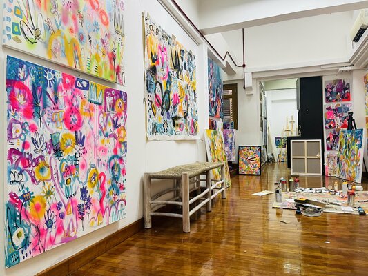 Samantha Redfern in the Studio