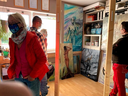 Carola E. Thiele in the Studio: Tag des offenen Atelier 2020