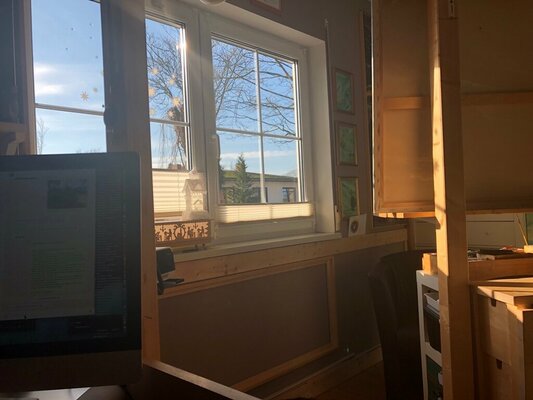 Carola E. Thiele in the Studio: Ausblick am digitalen Arbeitsplatz...
