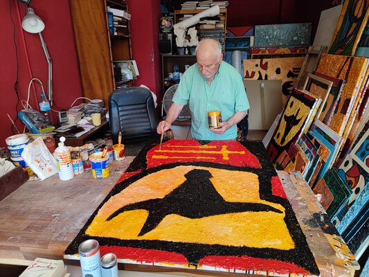 Juan Varela in the Studio