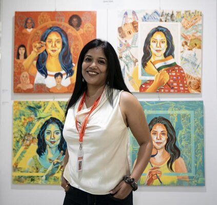 Anukta Mukherjee Ghosh in the Studio: With my works at the Florence Biennale