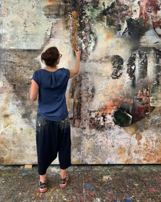 Karin Vermeer in the Studio
