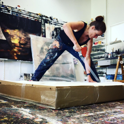 Karin Vermeer in the Studio