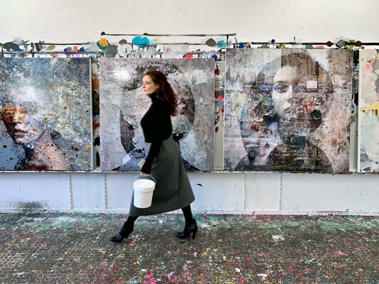 Karin Vermeer in the Studio