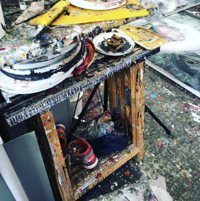 Karin Vermeer in the Studio