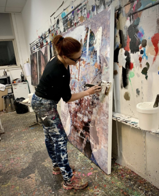 Karin Vermeer in the Studio
