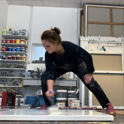 Karin Vermeer in the Studio