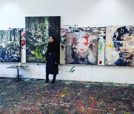 Karin Vermeer in the Studio