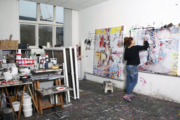 Karin Vermeer in the Studio