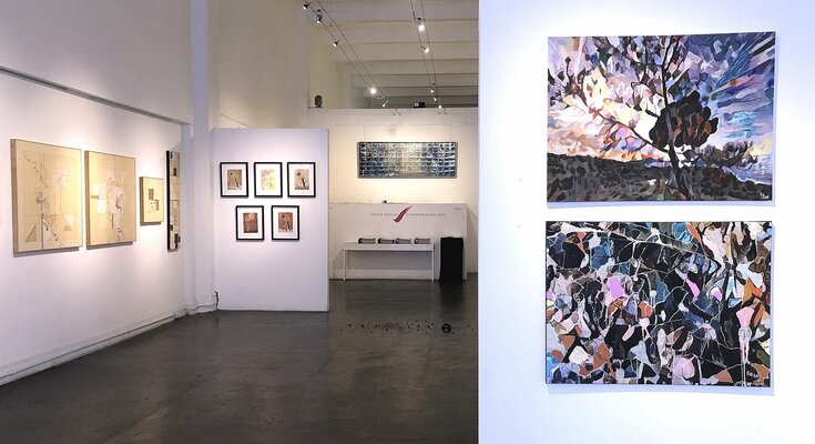 Ezra Bejar in the Studio: Resonance Exhbit, Gloria Delson Contemporary Arts, Downtowon Los Angeles, May 2021