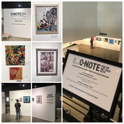Ezra Bejar in the Studio: C Note Exhibit, San Diego Art Institute, 2018