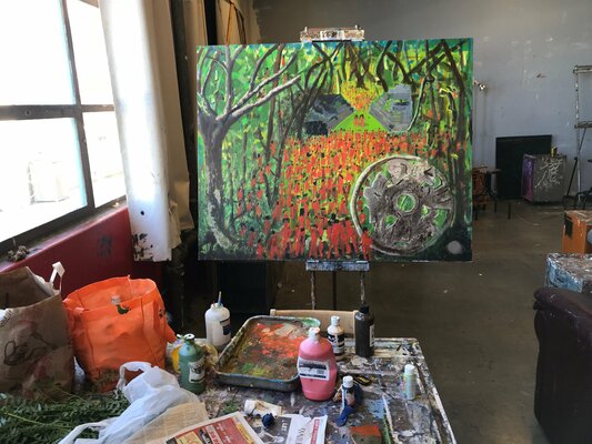 Ezra Bejar in the Studio: On the Making of "The Player" at SDSU, School of Arts and Design, 2018