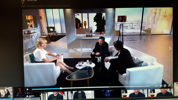 Jean Soyer in the Studio: 2017 - Tableaux sur le plateau de l'émission Thé ou Café de Catherine CEYLAC