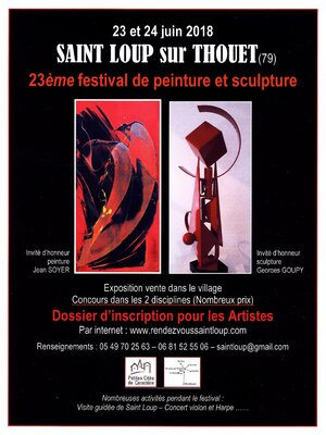 Jean Soyer in the Studio: 2018 - Invité d'Honneur au festival de peinture et sculpture de SAINT LOUP sur THOUET en compagnie du sculpteur Georges GOUPY