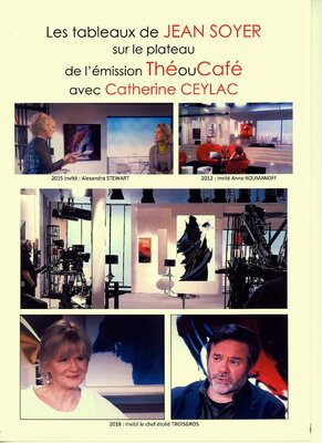 Jean Soyer in the Studio: 2012 - 2015 et 2018 - Tableaux sur le plateau de l'émission Thé ou Café de Catherine CEYLAC