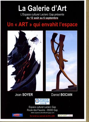 Jean Soyer in the Studio: 2019 - EXPOSITION Espace LECLERC à GAP avec le sculpteur Daniel BOCIAN