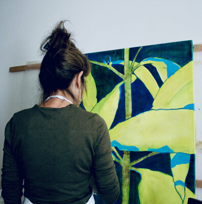 Pascale White in the Studio