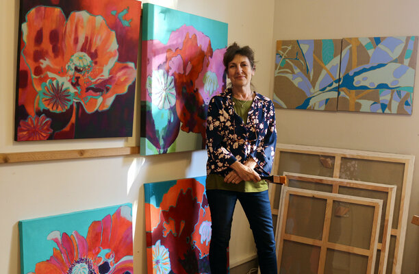Pascale White in the Studio