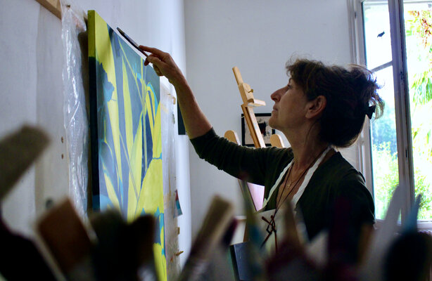 Pascale White in the Studio