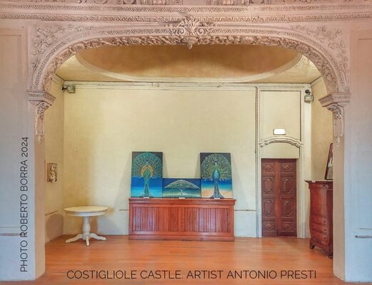 Antonio Presti in the Studio: Tre mie opere nel bellissimo Castello di Costigliole d'Asti visitabile dal 6 aprile al 2 giugno 2024