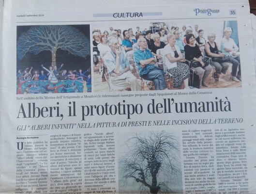 Antonio Presti in the Studio: Articolo sul settimanale cuneese "LA PIAZZA GRANDE" a seguito della mostra personale al MUSEO DELLA CERAMICA di MONDOVI' (Cuneo)  nell'agosto del  2014