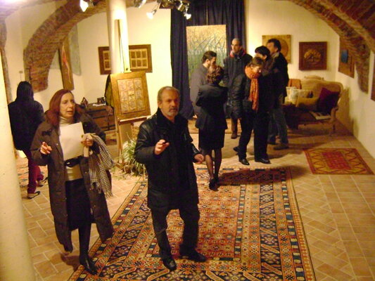 Antonio Presti in the Studio: Inaugurazione del mia mostra personale presso la Galleria FAS nel dicembre 2008 con il Sindaco di CUNEO e altre autorità cittadine.