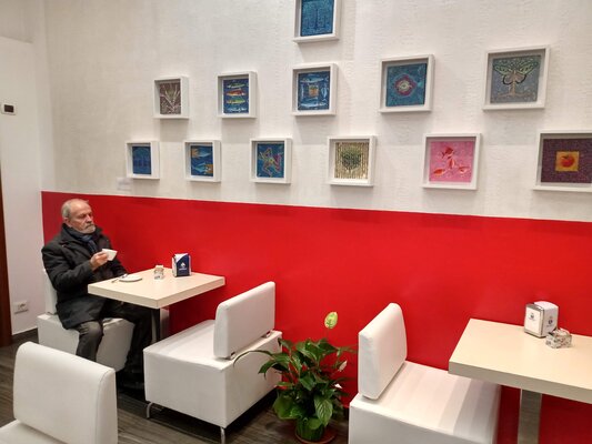 Antonio Presti in the Studio: Alla caffetteria Carlo Alberto a TORINO, via Carlo Alberto 44, sono in esposizione 12 miei piccoli dipinti cm 20x20 (con cornice cm 27x27) in esposizione fino al 30 gennaio 2023.
