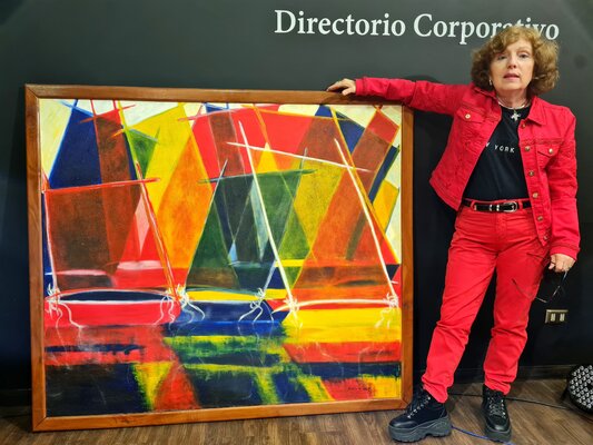 Estela Del Valle Mañez in the Studio: "VELAS en colores PRIMARIOS"...ESTE CUADRO ES MUY EMBLEMATICO ME REPRESENTA E IDENTIFICA AL CIEN POR CIENTO COMO ARTISTA (POR ESO SU VALOR, CONSULTAR Y COMUNICARSE CONMIGO),