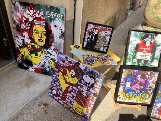 Misako Street Art in the Studio: Show room en Provence dans le sud de la France
