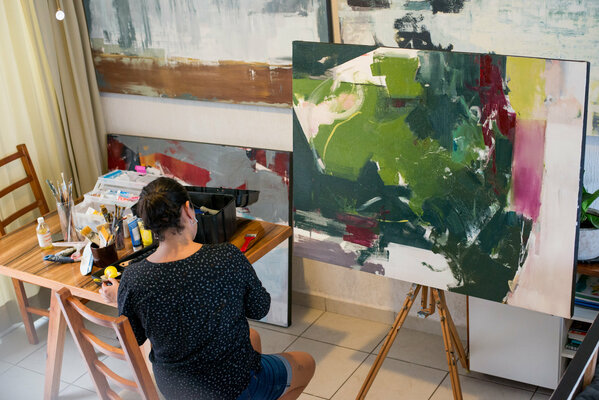 Arlén Sánchez in the Studio