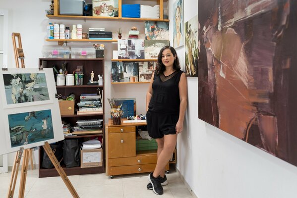 Arlén Sánchez in the Studio