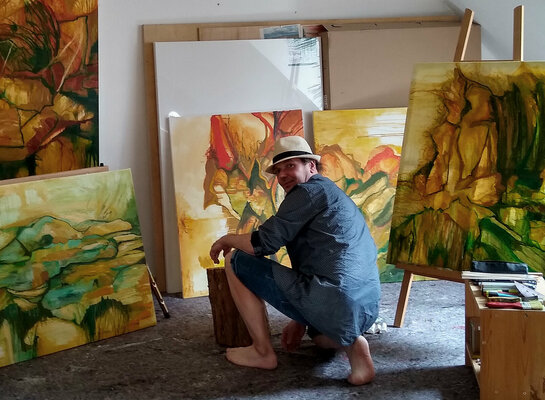 Jörg Kuplens in the Studio: Jörg Kuplens im Atelier