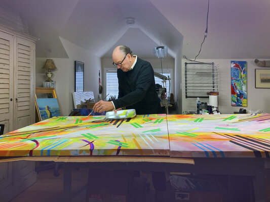 Charles Wallis in the Studio