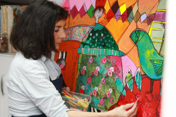 Helmtrud Kraienhorst in the Studio