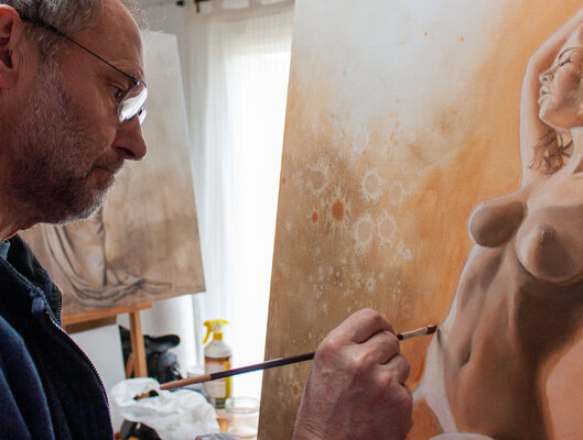 Jean-Pierre André Leclercq in the Studio