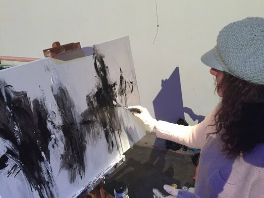 Patrizia Simonetti in the Studio