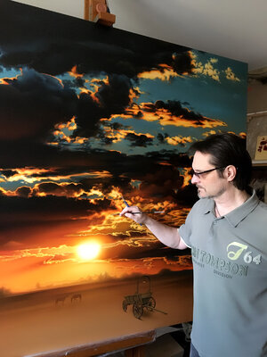 Alexander Jazykov in the Studio: Harmony is the most important component of painting, which the artist strives to share and which fills the content of his works with meaning. These are reflections on life, on dreams and the infinity of being, on the comprehension of human feelings.
