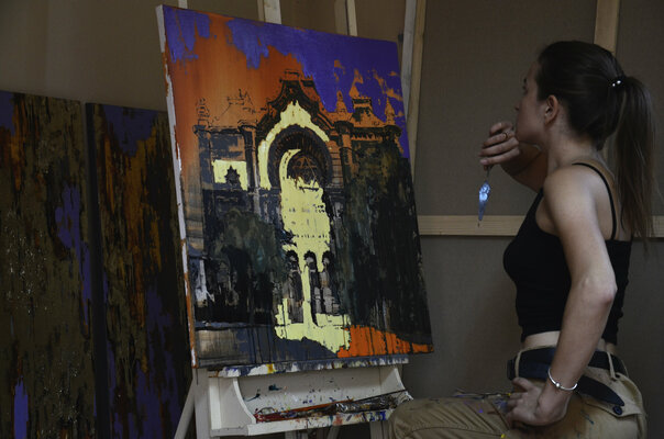 Vira Hrabar in the Studio