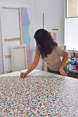 Astrid Stoeppel in the Studio: Summer studio view 2023