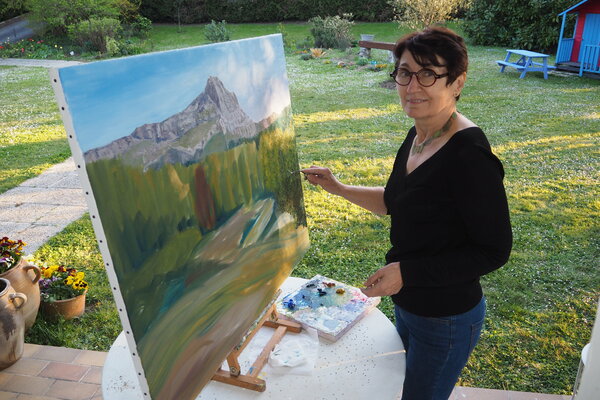 Gyslaine Pachet Micheneau in the Studio: Peinture en plein air