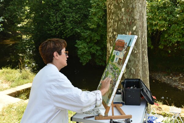 Gyslaine Pachet Micheneau in the Studio: Concours de peinture dans la rue de SAlies en Béarn du 14 juillet au 16 juillet 2022
